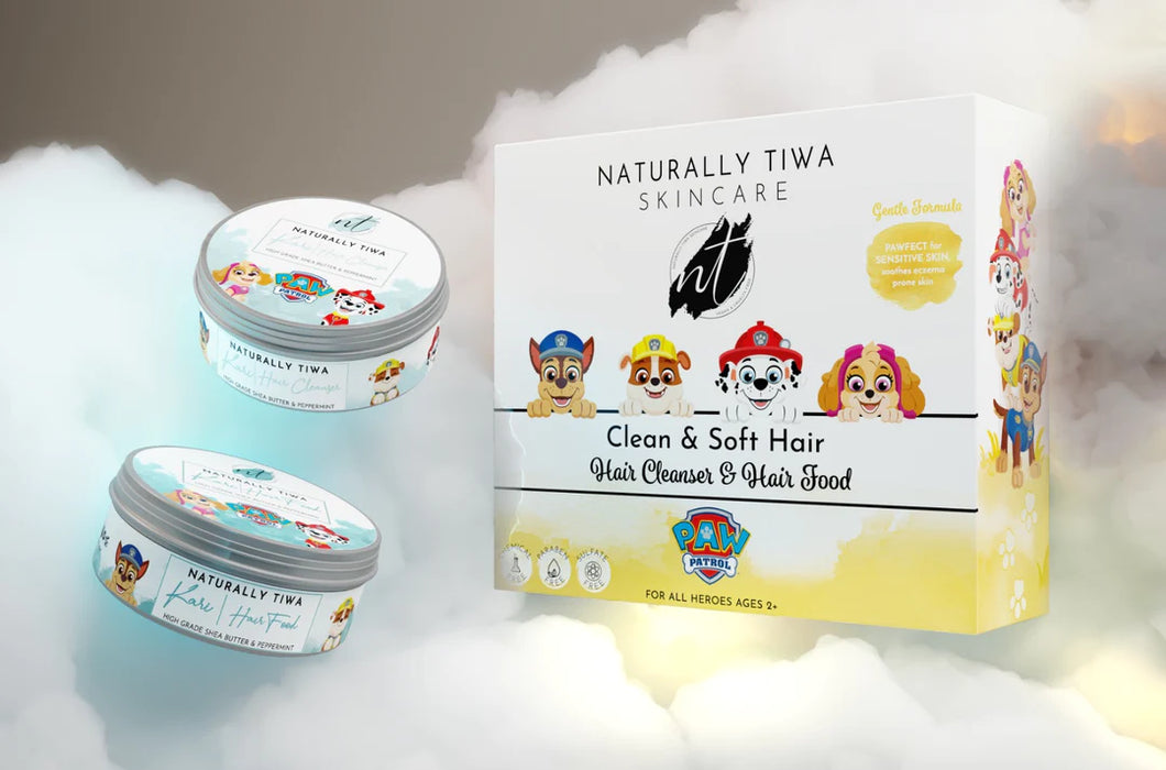 naturally tribal skincare - paw patrol - clean and soft hair set