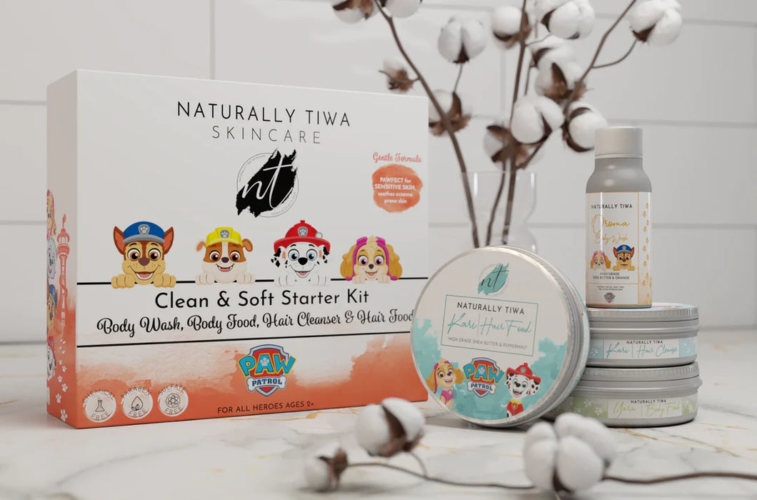 naturally tribal skincare - paw patrol - clean and soft starter set