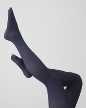 Lade das Bild in den Galerie-Viewer, Swedish Stockings - Alma Rib 70 DEN - Strumpfhose - navy
